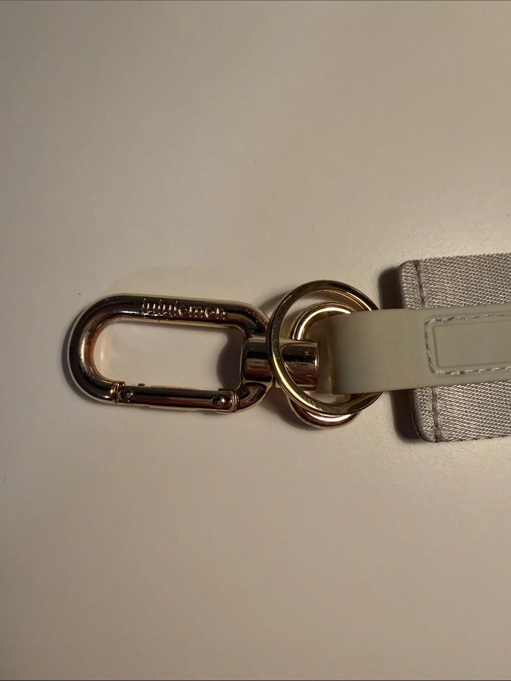 Lululemon Gray Logo Strap Keychain